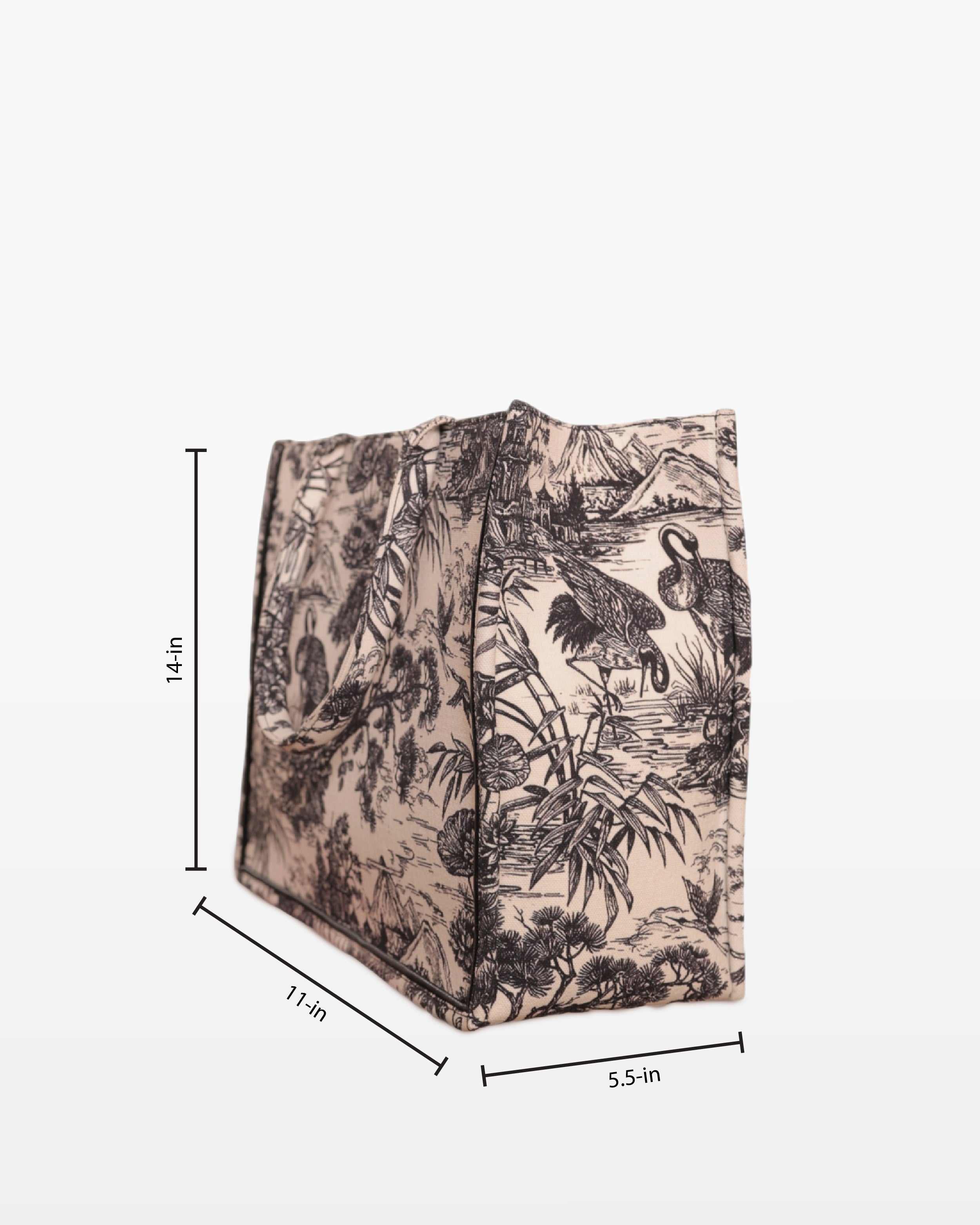 Coral Bloom Canvas Tote