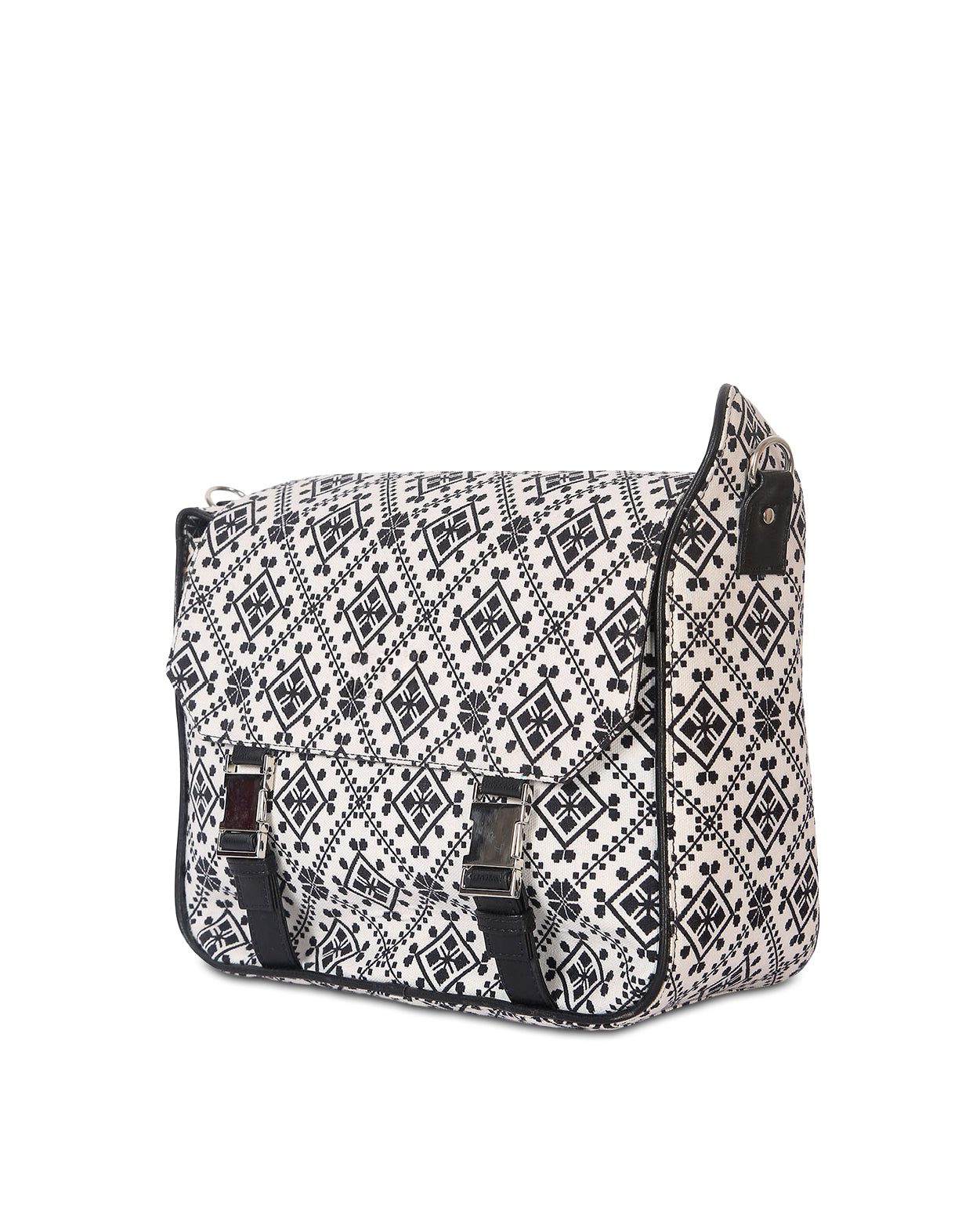 Monochrome Canvas Satchel