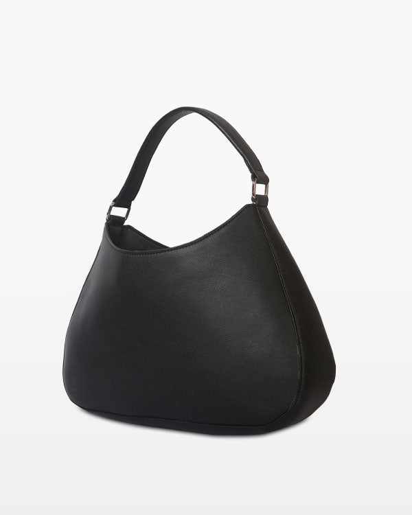 Minimalist Hobo Bag - Black