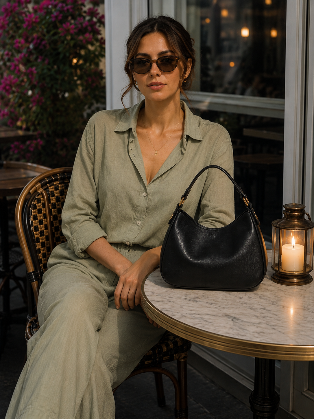 Minimalist Hobo Bag - Black