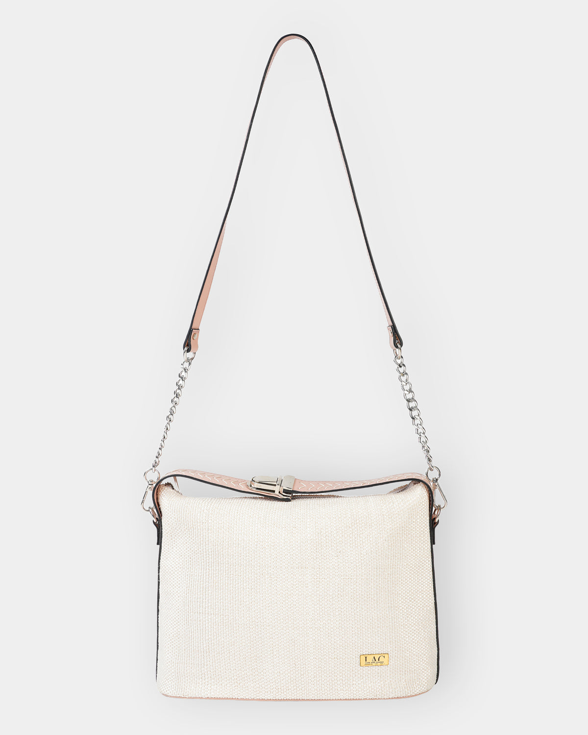 Pearl White Shimmer Hobo Bag
