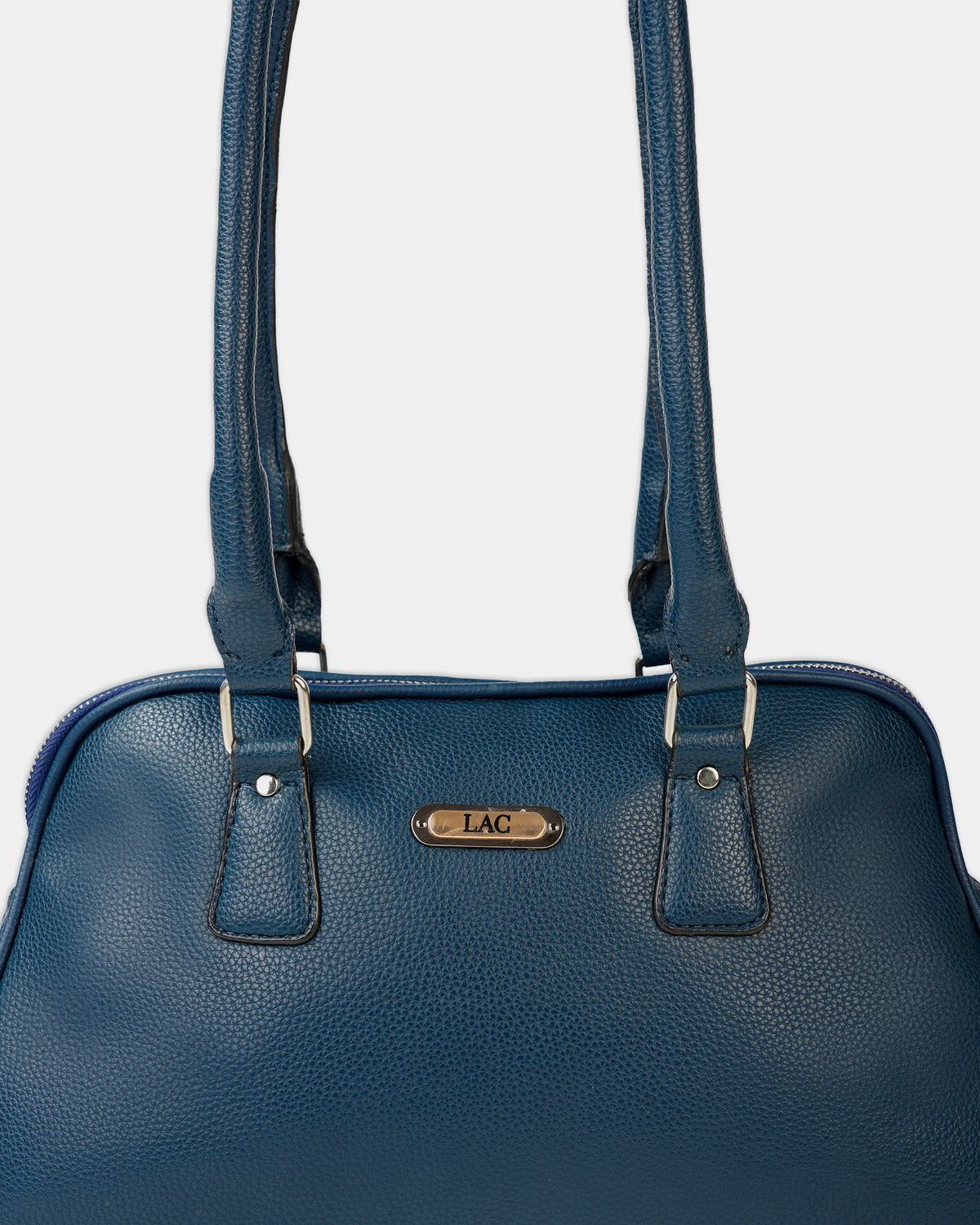 Blue Vegan Leather Handbag