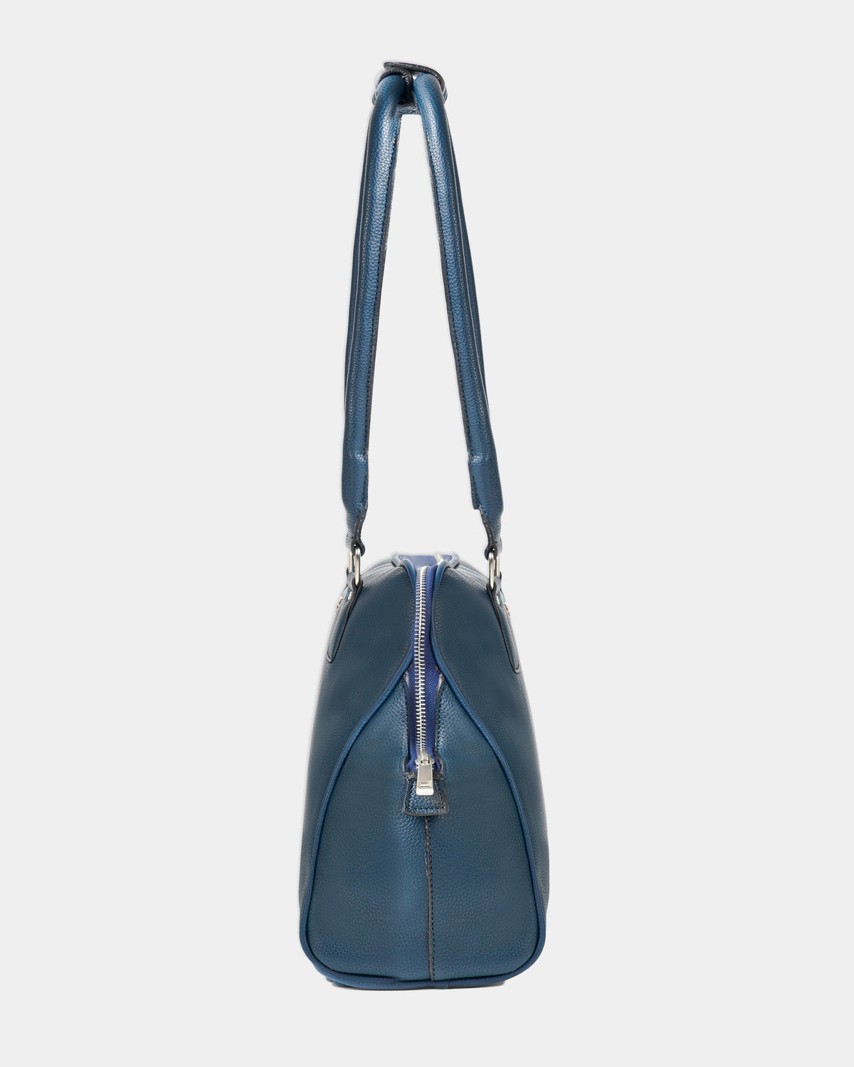 Blue Vegan Leather Handbag