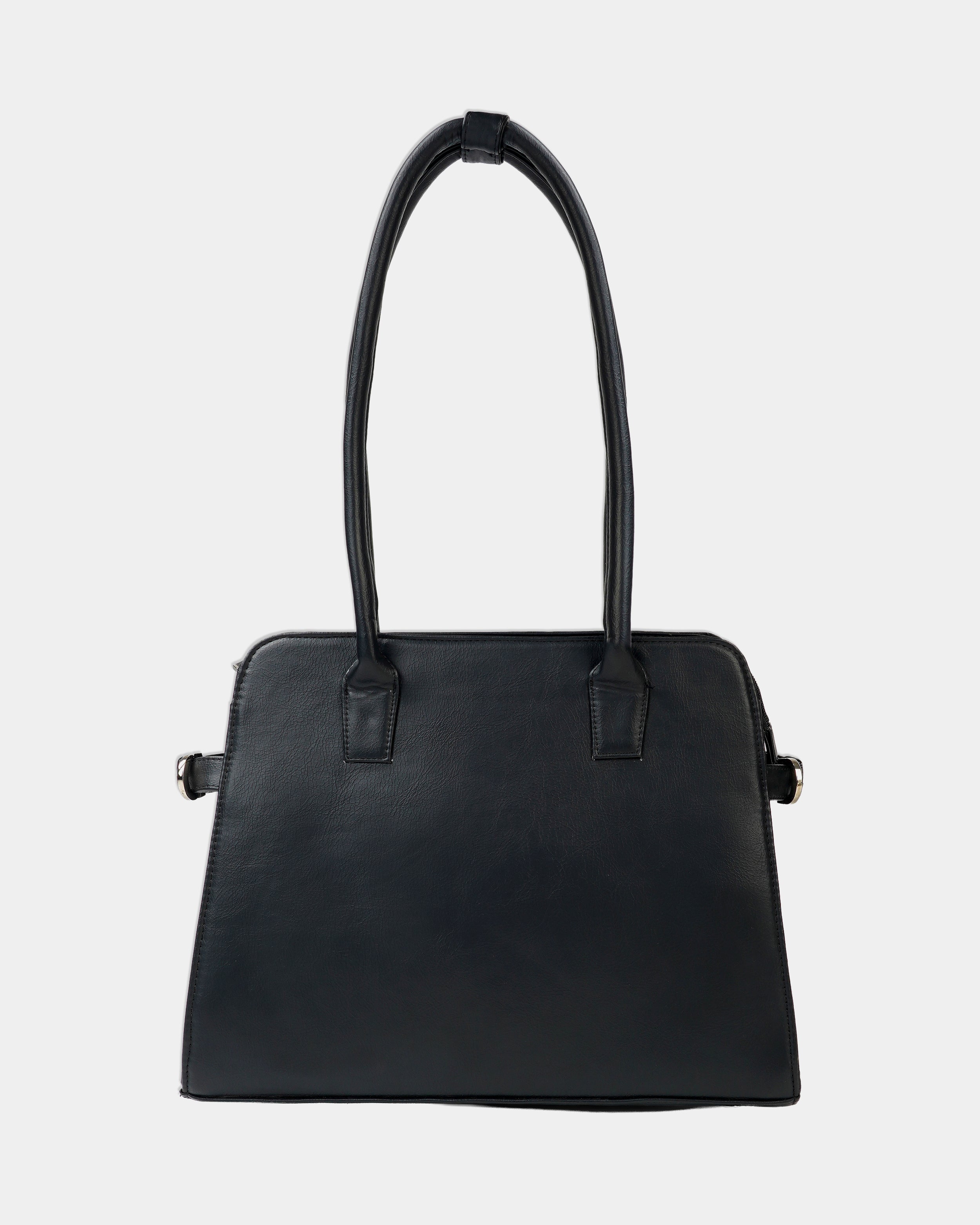 Classic Vegan Leather Handbag - Black