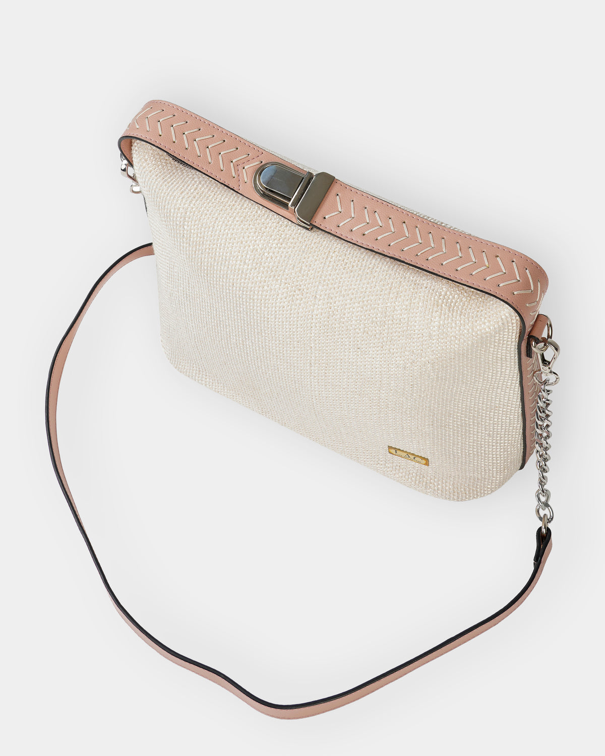 Pearl White Shimmer Hobo Bag