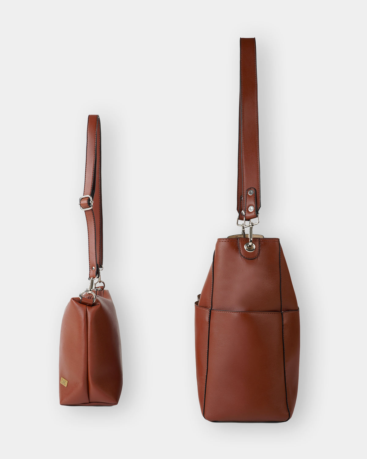 Rust Vegan Leather Shoulder Bag