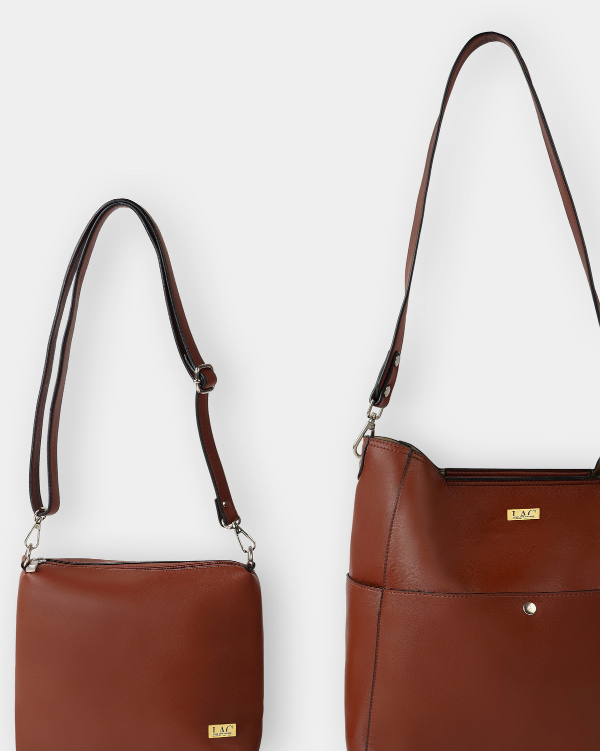 Rust Vegan Leather Shoulder Bag